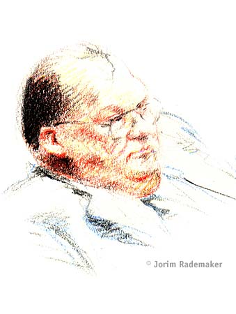 Caracteristic sketch of the former prime minister of Belgium, Jean Luc Dehaene